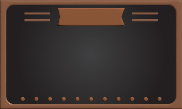 菜单棕色边框模板板在透明背景上隔离。图片下载