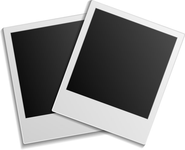 两个照片卡模型的复古画框图片下载