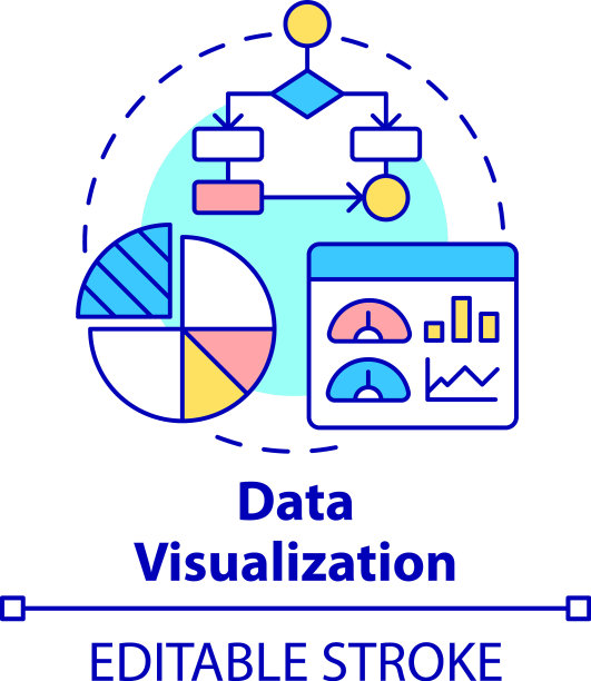 数据可视化概念图标图片下载