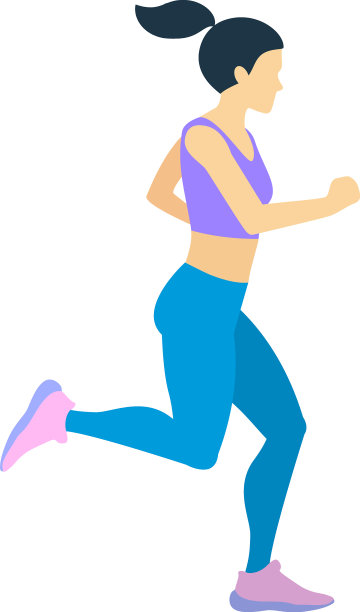 年轻女子早上穿着运动服慢跑图片下载