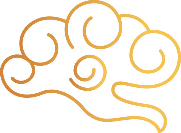 手绘墨云金线点缀图片下载