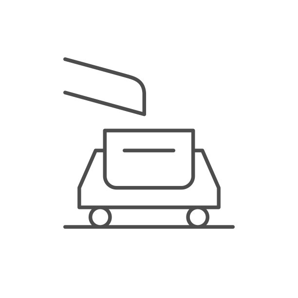 金属铸造线轮廓图标图片下载