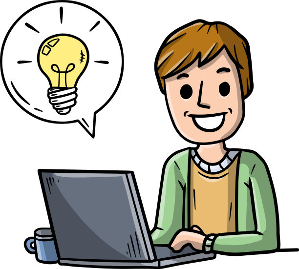 带着笔记本电脑坐在桌前的男人图片下载