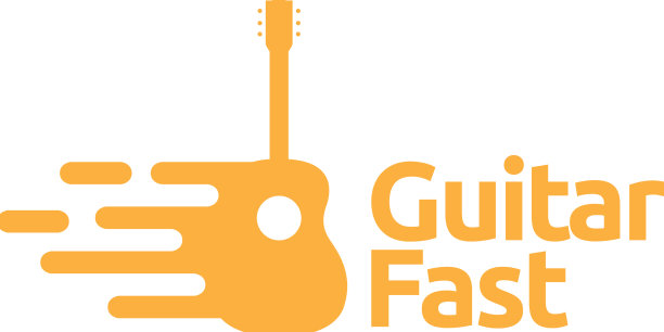 简单的吉他与快速的标志设计图形图片下载