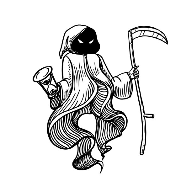 白色背景的死神图片下载