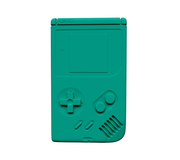 Game boy游戏机的3d插图图片下载