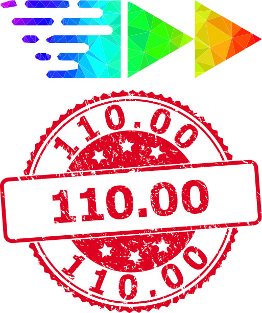 带三角形的圆形橡胶11000印章图片下载