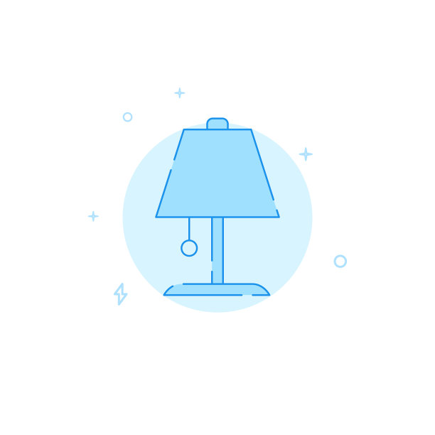 台灯腿上平图标填线图片下载