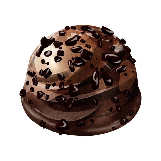 巧克力球水彩矢量设计图片下载