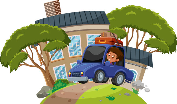 孤立的场景与人卡通人物图片下载