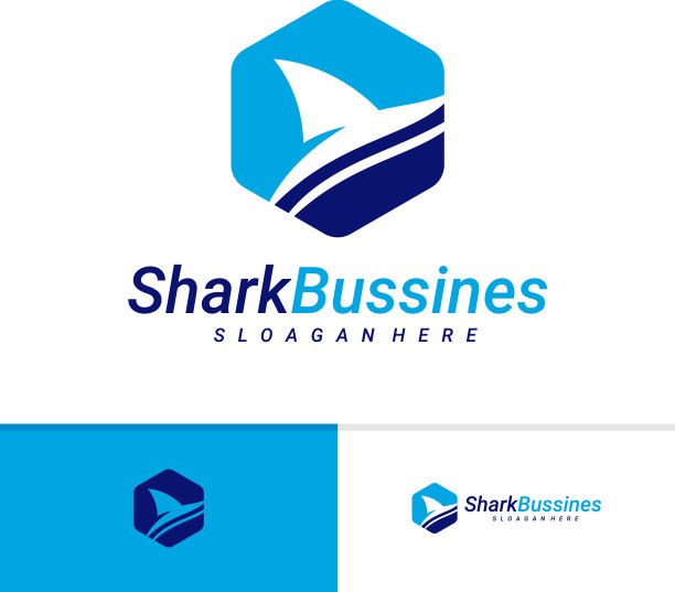 鲨鱼鳍logo设计模板创意鲨鱼图片下载