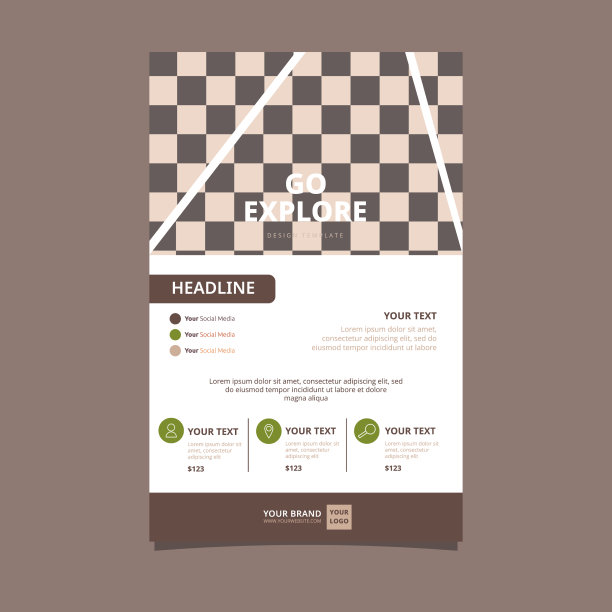 现代旅游旅游度假传单图片下载