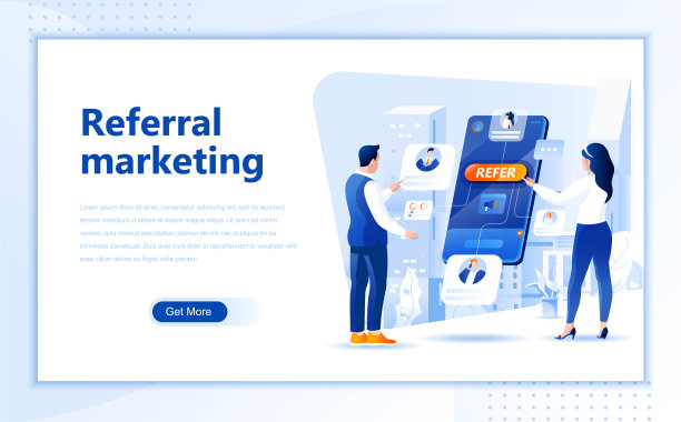 推荐营销扁平化网页设计模板图片下载