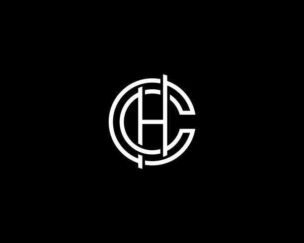 现代线条字母ch和hc圈标志图片下载