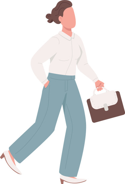 办公室女士穿着浅色半平裤装图片下载