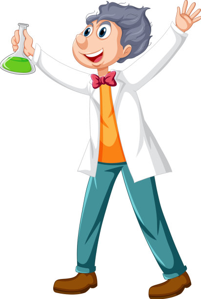 一个拿着烧杯的化学家图片下载