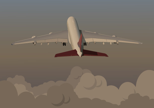 飞机在云层上方飞行图片下载