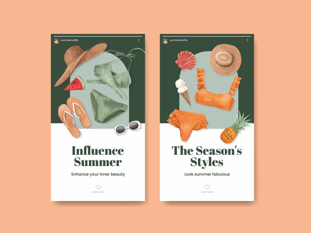 夏装时尚Instagram模板图片下载