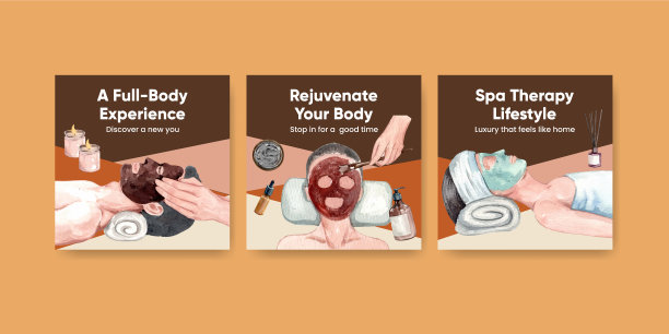 横幅模板与水疗治疗图片下载