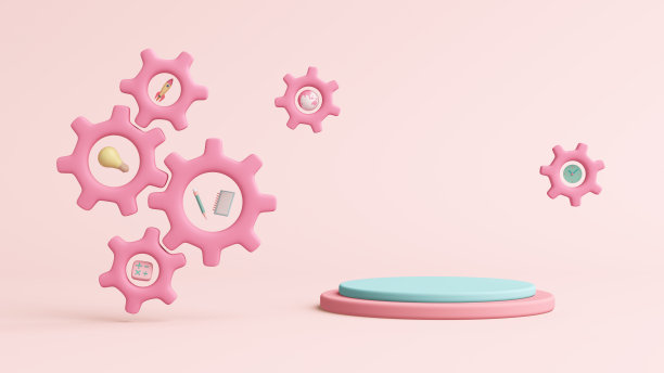 台前展示齿轮工作齿轮工作时间表日常学校在线学习理念未来学习。创意影像商业和教育。图片下载