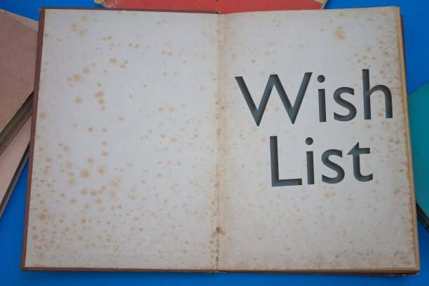 心愿单字在翻开书的时候带有复古、自然图案的古旧仿古纸设计。图片下载