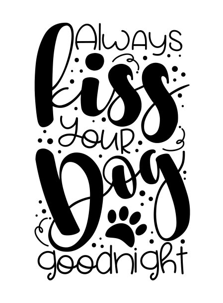 总是亲吻你的狗道晚安——激励”图片下载