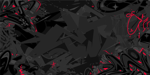 扁平的黑色抽象城市街头艺术涂鸦图片下载