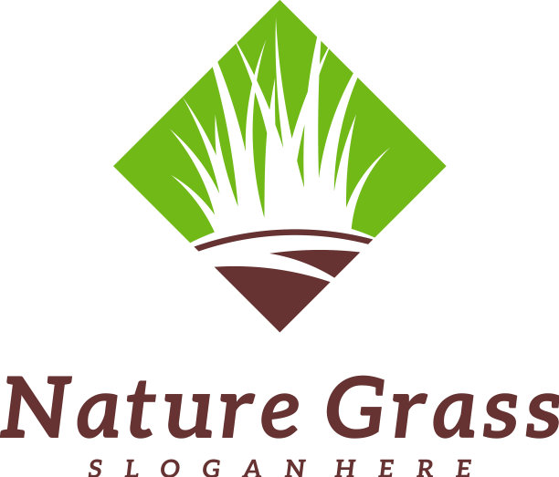 自然草标志设计创意草标志图片下载