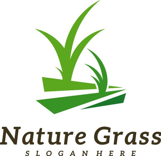 自然草标志设计创意草标志图片下载