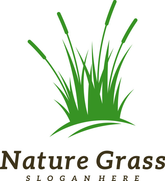 自然草标志设计创意草标志图片下载