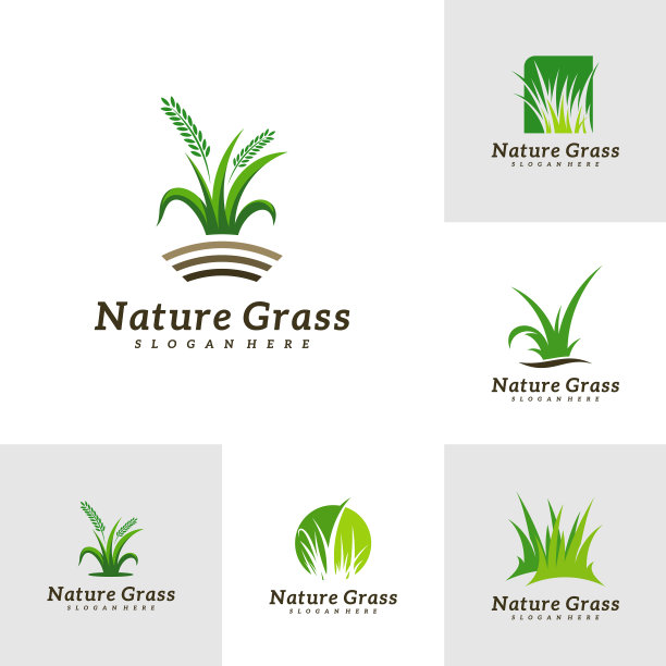 集自然草标志设计创意草图片下载
