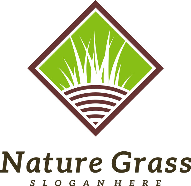 自然草标志设计创意草标志图片下载
