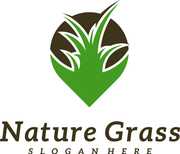 草点标志设计创意草标志图片下载