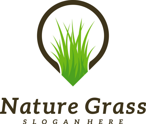 草点标志设计创意草标志图片下载