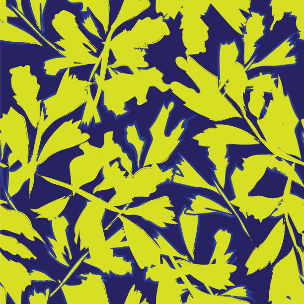 笔触无痕的叶片图案设计图片下载