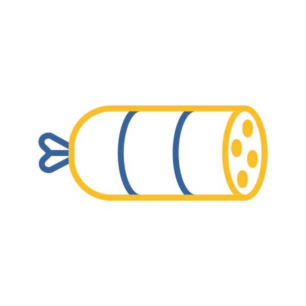 香肠萨拉米孤立图标烧烤和BBQ图片下载