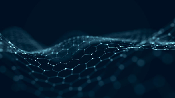 点与线的网络连接结构。数据传输。抽象的技术背景。3 d渲染。图片下载
