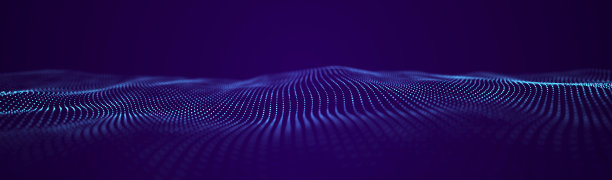 未来的波。抽象的技术背景。大数据三维可视化。分析报告。3 d渲染。图片下载