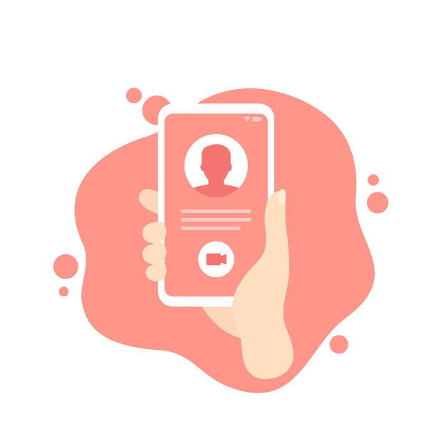 视频通话智能手机在手中的图标图片下载