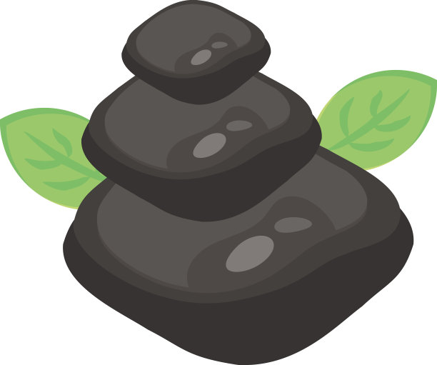 孤立的堆叠水疗石图标图片下载