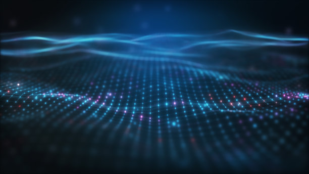 抽象数字数据流的运动。大数据后台传输。图片下载