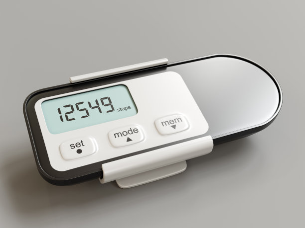 计步器单元拍摄的灰色背景图片下载
