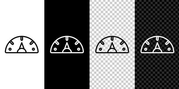 将线路速度计图标隔离在黑色和图片下载