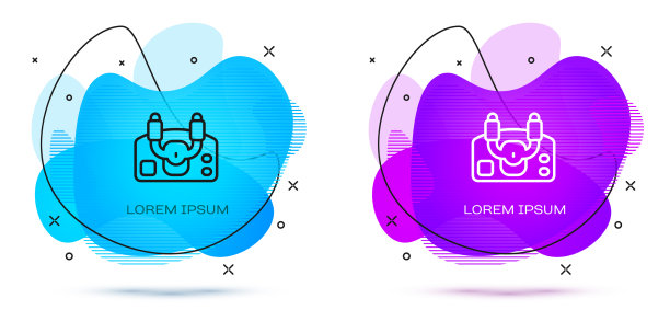 线飞机转向舵图标孤立在白色图片下载