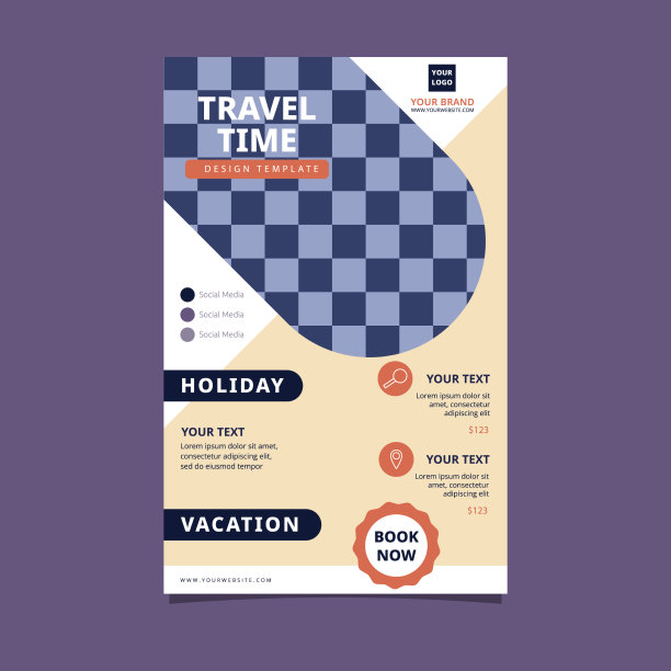 清洁旅游旅游度假传单小册子图片下载