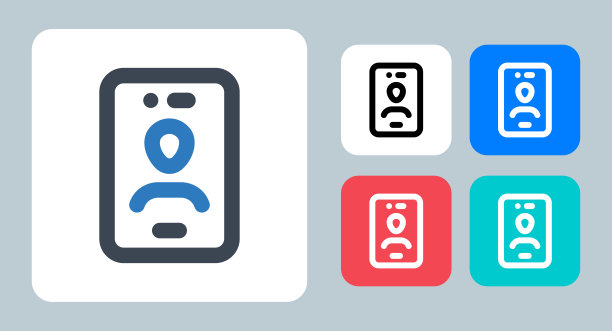 手机用户图标-矢量插图。手机，电话，用户，账户，Id，图片，个人资料，智能手机，智能手机，视频通话，登录，线，轮廓，平面，图标。图片下载