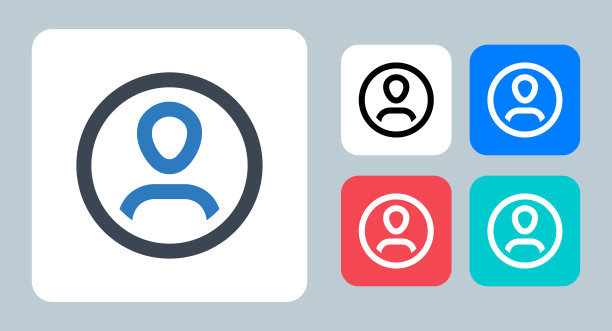 剖面图标-矢量插图。头像，个人资料，用户，帐户，照片，男性，人，人，朋友，线，轮廓，平面，图标。图片下载