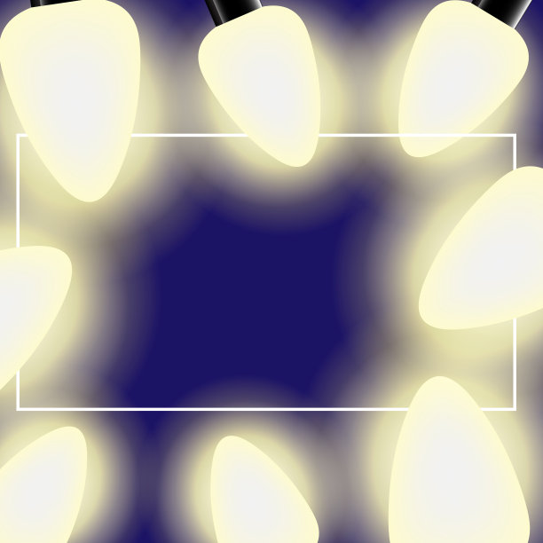 黄色灯泡框架图片下载