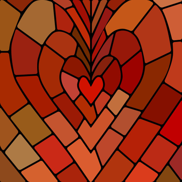 摘要矢量彩色玻璃马赛克背景图片下载