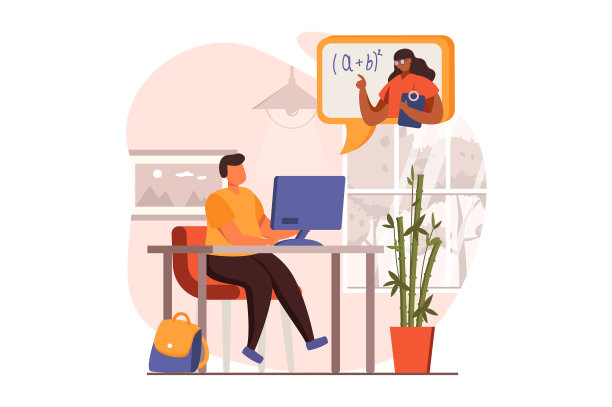 远程学习网站的平面设计理念图片下载